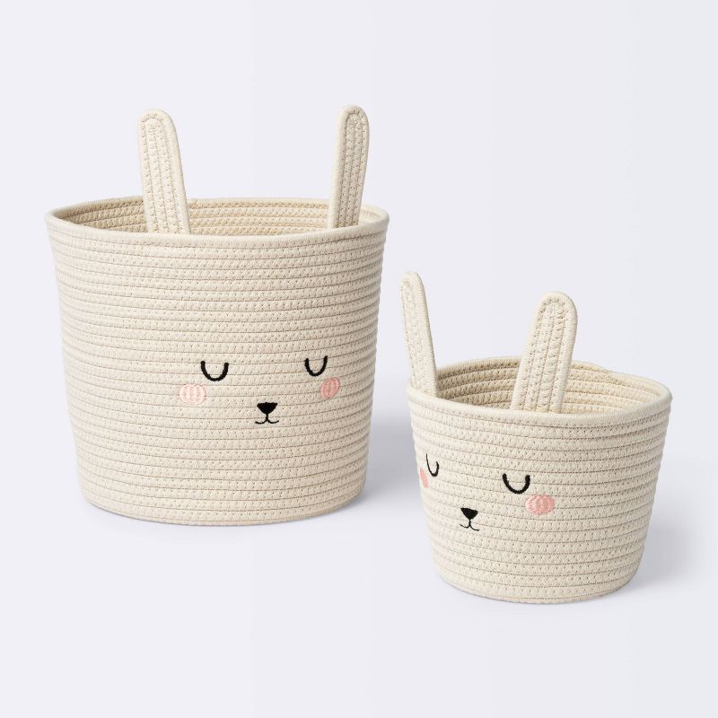 Coiled Rope Small Round Storage Basket - Rabbit - Cloud Island&#8482;, 5 of 6