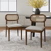 Hartmut Modern Ratten Dining Chair with Solid Wood Legs |ARTFUL LIVING DESIGN - 2 of 4