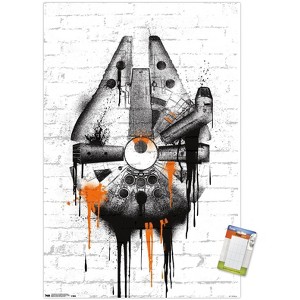 Trends International Star Wars: Saga - Falcon Black And Orange Unframed Wall Poster Prints - 1 of 4