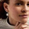 Ross-Simons 10.5-11mm Cultured Pearl Roped-Edge Drop Earrings in Sterling Silver and 14kt Yellow Gold - 2 of 3