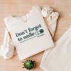 Simply Sage Market S.W.Smiley Don't Forget To Smile Lightweight Garment Dyed Sweatshirt - S - Ivory - 3 of 4