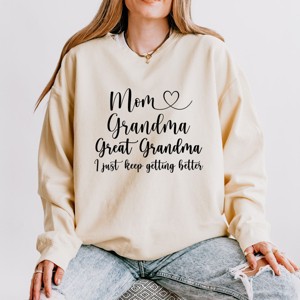 Simply Sage Market Great Grandma Trio Lightweight Garment Dyed Sweatshirt - 1 of 4