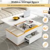 ALEXOUN Coffee Table - Multi-Functional Foldable Coffee Table with 4 Storage Stools - Center Table for Living Room & Dining Area,Small Spaces - 4 of 4