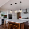 POWLIG 9" Adjustable Pendant Light Set of 3 - Modern Glass Shade Chandelier for Kitchen Island, Dining Room or Entryway - 4 of 4