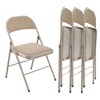 SKONYON 4 Pack Metal Padded Folding Chairs Comfortable Cushion for Home Office Indoor Outdoor Use - 2 of 4