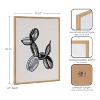 Kate & Laurel All Things Decor 16"x20" Gallery Black Bubble Balloon Dog Animal Print by The Creative Bunch Studio Natural - 3 of 4