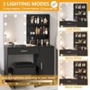 Makeup Vanity with Lighted Mirror & Lots Storage Cabinet, 3 Lighting Modes - 4 of 4