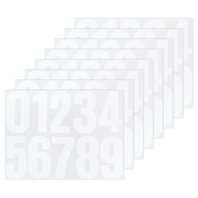 Unique Bargains Vinyl Self-Adhesive Mailbox Number Stickers 10 Sheets