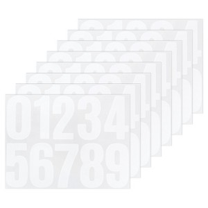 Unique Bargains Vinyl Self-Adhesive Mailbox Number Stickers 10 Sheets - 1 of 4