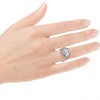Pompeii3 Certified 3 5/8Ct Cushion Halo Diamond Engagement Ring 14k Gold Lab Created F/VS - 4 of 4