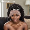 Unique Bargains Women's Medium Wave Curly Long Hair Wig 13x4in 150 Real Human Hair Black 1 Pc - 4 of 4