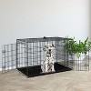 BestMassage 24/30/36/42/48 Inch Dog Crate Dog Cage Dog Kennel with Double Door Removable Tray & Handle Indoor Outdoor Pet Crate - 2 of 4