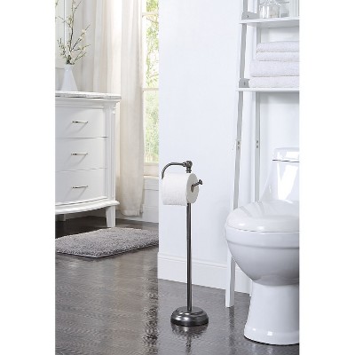 Black Nickel Free Standing Toilet Paper Holder Stand