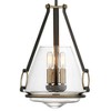 Minka Lavery Smoked Iron Gold Pendant Chandelier 12 1/4" Wide Industrial Clear Glass Shade 3-Light Fixture for Dining Room House - 3 of 4
