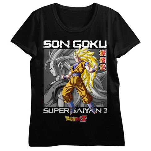 Dragon Ball Z Son Goku Super Saiyan 3 Women’s Black Crew Neck Short Sleeve T-shirt - image 1 of 3