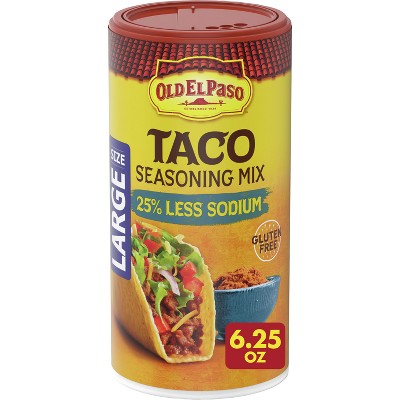 Old El Paso 25% Less Sodium Taco Seasoning Mix 1oz Packet