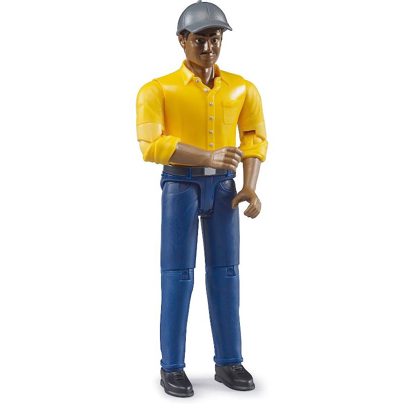 Bruder Construction Worker, Medium Skin (yellow shirt), 3 of 4