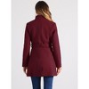 INSPIRE CHIC Women's Classic Stand Collar Long Sleeve Winter Belted Long Coat - 4 of 4