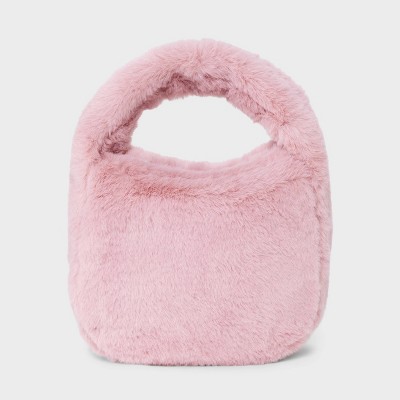 Mini Faux Fur Top Handle Bag - Wild Fable™