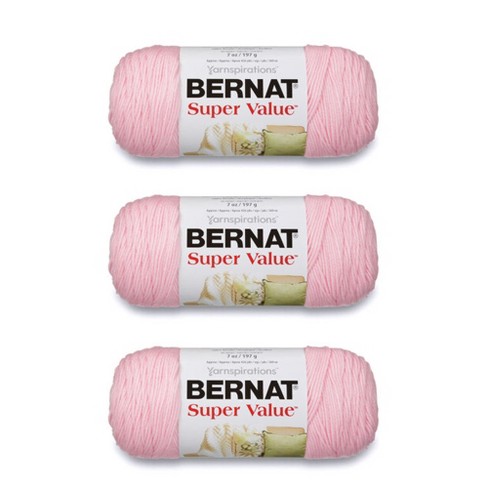 Multipack of 03 - Bernat Super Value Solid Yarn-Winter White