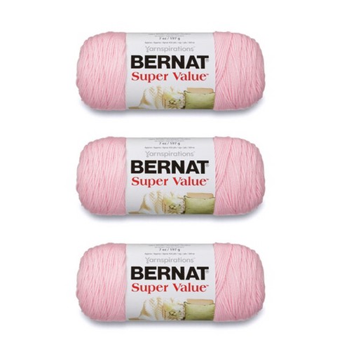 Bernat Super Value Black Yarn - 3 Pack Of 198g/7oz - Acrylic - 4 Medium  (worsted) - 426 Yards - Knitting/crochet : Target