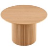Sapphtopaz Round Dining Table Kitchen Table Farmhouse Wood Strip Base Wood Veneer Tabletop for Kitchen, Small Spaces - 4 of 4