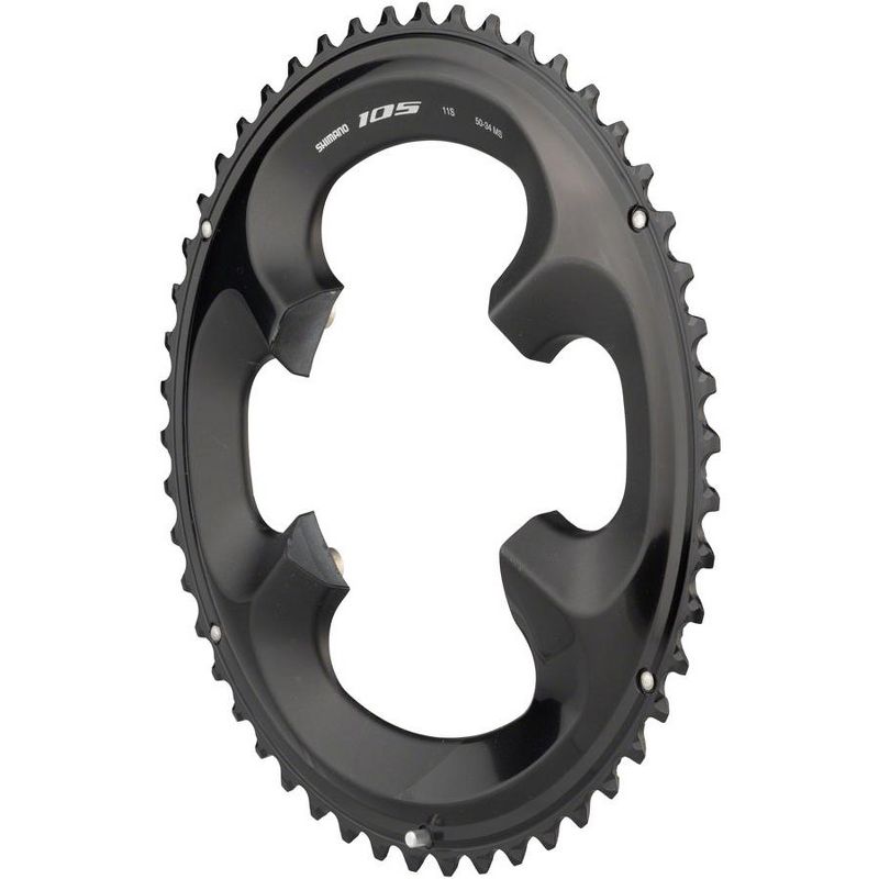 Shimano 105 ST-R7000 Chainring- Black Tooth Count: 50 Chainring BCD: 110 Shimano Asymmetric, 1 of 3