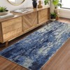 Modern Splashed Ink Printed Machine Washable Area Rug Ultra Thin Stain Resistant Non Shedding Non Slip Pet Friendly Floor Rug for Home Decor - 2 of 4