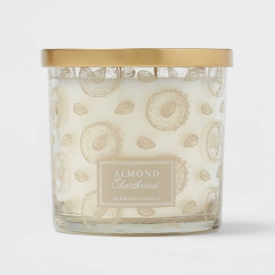 14oz Lidded Glass Candle Almond Shortbread - Threshold™