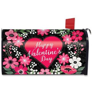 Happy Valentine's Floral Magnetic Mailbox Cover Love Heart Briarwood Lane - 1 of 3