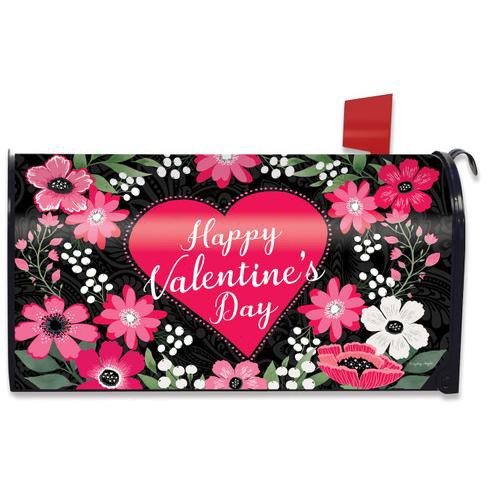 Happy Valentine's Floral Magnetic Mailbox Cover Love Heart Briarwood Lane - image 1 of 2