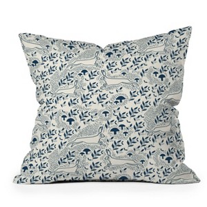26"x26" Deny Designs Gyaneshwari Dave Moon Bunny Square Outdoor Throw Pillow Off-White - 1 of 4
