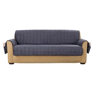 Furniture Friend Velvet Non-Skid Sofa Furniture Protector Blue - Sure Fit