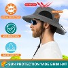 SUN CUBE Wide Brim Sun Hat Adults, Fishing Hats Sun UV Protection, Hiking Bucket Hat Safari Beach Boonie, UPF 50+ - 4 of 4