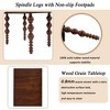 Lyngins Vintage End Table with Drawer with Solid Rubber Wood Legs, Waterproof Acacia Wood Veneer Top, Bubble Design Spindles, Living Room Side Table - 4 of 4