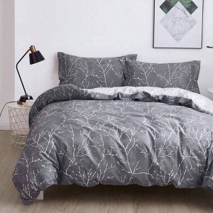 100 Cotton Floral Duvet Cover Set, Soft Set of 3 Bedding with Pillow Shams - 1 of 4