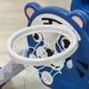 Infurnic Baby Activity Gyms, Easy Set Up Baby Slide with Basketball Hoop, 2-in-1Toddler Slides for Indoors, Multicolored, 52.25"*23.5"*27.5" - 3 of 4