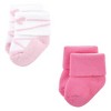 Luvable Friends Infant Girls Newborn and Baby Terry Socks, Ballet - 3 of 4