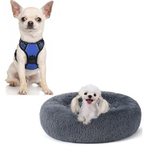 rabbitgoo Dog Bed for Small Dogs Dark Grey 24 inches and Dog Harness Dazzling Blue XS - 1 of 1