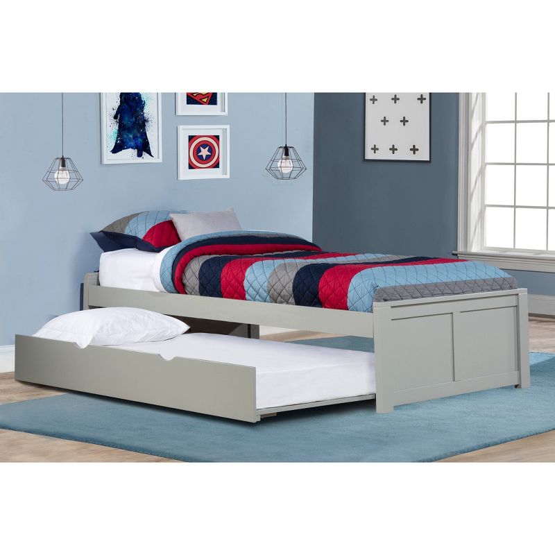 Twin Pulse Platform Kids&#39; Bed with Trundle Gray - Hillsdale Furniture, 3 of 6