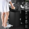 Dolonm 13 Gallon 50L Kitchen Soft Close Trash Can Stainless Steel Ellipse Bustbin - 2 of 4
