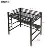 NicBex Twin/Full Size Metal Gaming Loft Bed with LED Lights,Desk,Charging Station&Guardrails,Multifunctional Loft Bed for Gamers&Teens,250lbs Max - 3 of 4