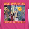 Girls' - Disney - One Wish Can Change The World Fitted Short Sleeve Graphic T-Shirt - 2 of 4