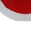 Northlight Traditional Velveteen Christmas Tree Skirt - 26" - Red and White - 2 of 2