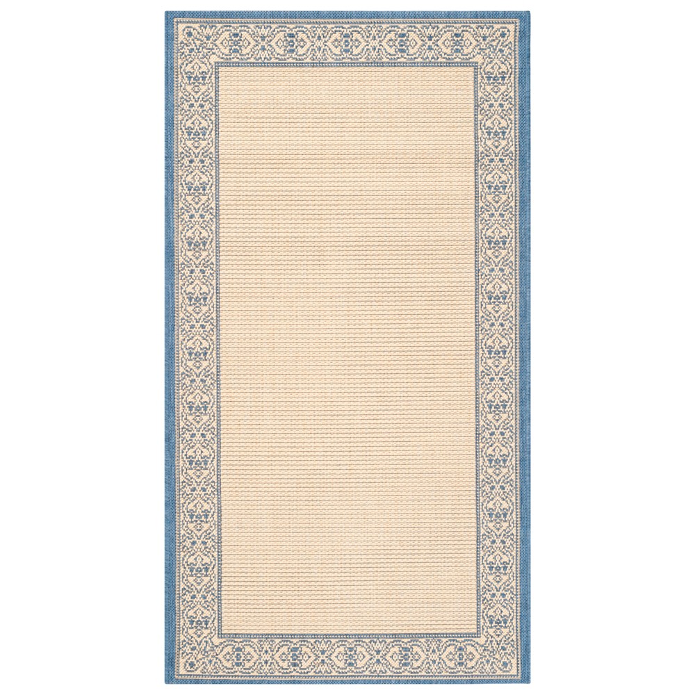 2'7in x 5' Antibes Outdoor Rug Natural/Blue - Safavieh