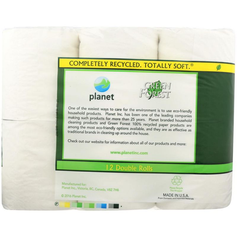 Green Forest Premium 100% Recycled Bathroom Tissue 2-Ply 352 Sheets - Case of 4/12 ct, 3 of 6