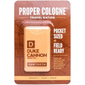 Duke Cannon Men's Sawtooth Proper Cologne - Alpine Air & Cedarwood Cologne  - Trial Size - 0.35 fl oz - 1 of 4