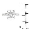 Slickblue Classic 5.18ct Princess Cut Engagement Ring, Raised Pave Setting, Bridal Jewelry for Women, Sizes 5-10 - 3 of 4