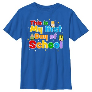 Boy's Crayola First Day of School  T-Shirt - Royal Blue - Medium - 1 of 4