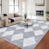 Machine Washable Checkered Rug - Non-Slip, Stain-Resistant, No-Shedding for Dining, Living Room, Bedroom - Easy Clean High Traffic Area Rug - 4 of 4